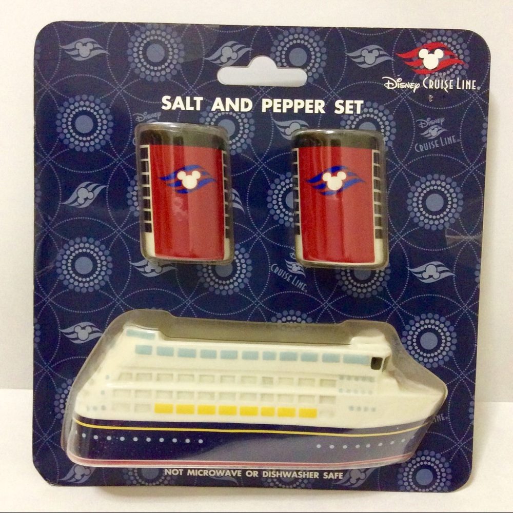 Disney cruise ship salt and pepper shakers